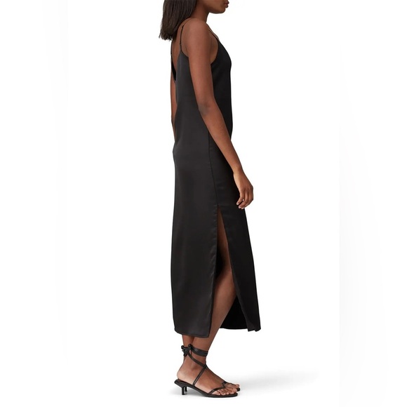ROAM | Valencia Satin Black Slip Formal Midi Dress Size XS Cocktail Party - Picture 14 of 15